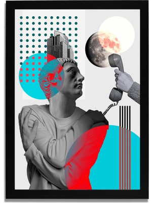 Yapay Zeka Görselli Mdf Plastik Çerçeveli Dekoratif Tablo