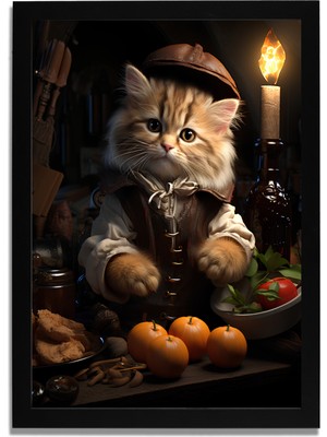 Yapay Zeka Görselli Mdf Plastik Çerçeveli Dekoratif Tablo