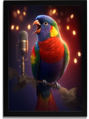 Yapay Zeka Görselli Mdf Plastik Çerçeveli Dekoratif Tablo