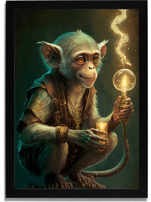 Yapay Zeka Görselli Mdf Plastik Çerçeveli Dekoratif Tablo