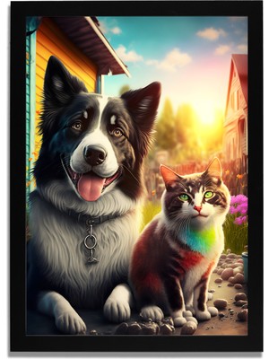 Yapay Zeka Görselli Mdf Plastik Çerçeveli Dekoratif Tablo