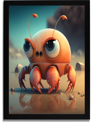 Yapay Zeka Görselli Mdf Plastik Çerçeveli Dekoratif Tablo