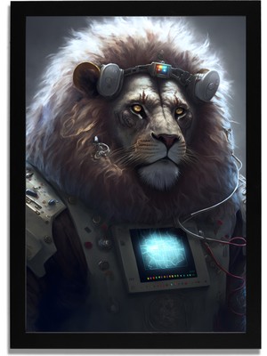 Yapay Zeka Görselli Mdf Plastik Çerçeveli Dekoratif Tablo