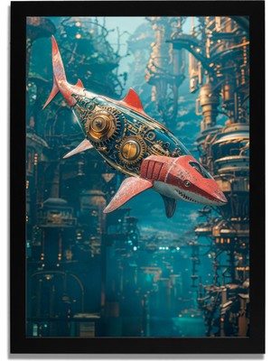 Yapay Zeka Görselli Mdf Plastik Çerçeveli Dekoratif Tablo