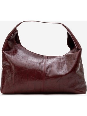 Kadın Salaş Görünümlü Tote Çanta  Deri Vega Parlak Siyah