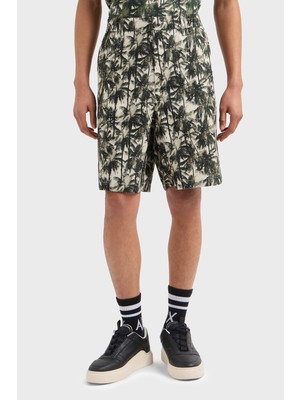 Armani Exchange Desenli  Pamuk Regular Fit Normal Bel Short Erkek Short XM000427 AF14869 F0039