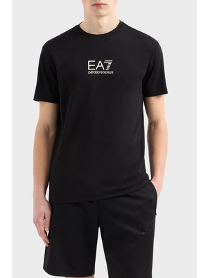 EA7 Logolu Slim Fit Bisiklet Yaka T Shirt Erkek T Shirt 7M000301 AF13739 UC001