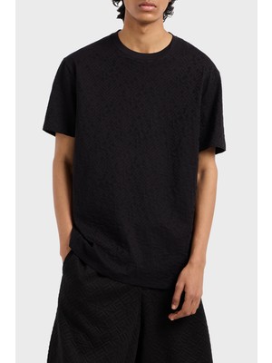Armani Exchange Pamuklu Kabartmalı Logo Baskılı Regular Fit Bisiklet Yaka T Shirt Erkek T Shirt XM000478 AF10337 FC013