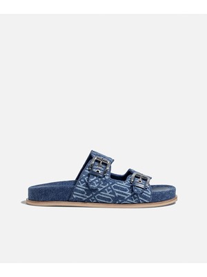 Monogram Çift Bantlı Denim Terlik I00000037024089