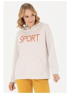 U.S. Polo Assn. Kadın Taş Kapüşonlu Sweatshirt 654790