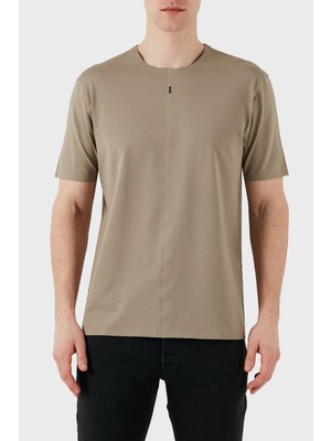 Boss Streç Pamuklu Regular Fit Bisiklet Yaka T Shirt Erkek T Shirt 50533301 334