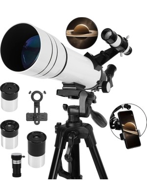 Umotech Profesyonel 333X Astronomik Gökyüzü Ay Doğa Teleskobu Tripod Telefon Tutucu Ay+Güneş Filtresi