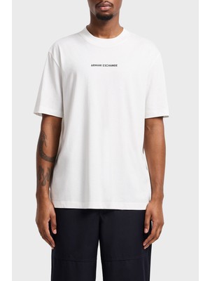 Armani Exchange Ön ve Arka Logo Baskılı Pamuklu Regular Fit T Shirt Erkek T Shirt XM000588 AF12308 U0009