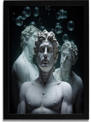 Yapay Zeka Görselli Mdf Plastik Çerçeveli Dekoratif Tablo