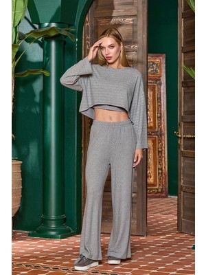 Aqua 25054 Uzun Kol 3'lü Pijama Takımı
