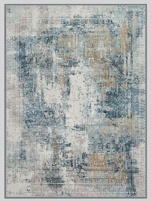 Vintage Desenli Halı, Pamuk Dokuma Pamuklu Taban Dekoratif Halı Kilim 4