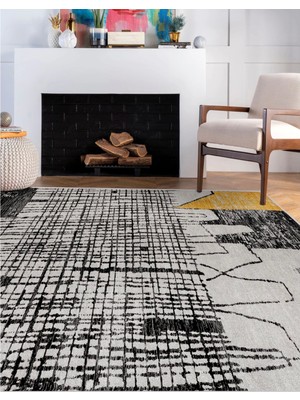 Vintage Desenli Halı, Pamuk Dokuma Pamuklu Taban Dekoratif Halı Kilim 67