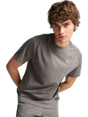 Puma Tech Pocket Erkek Gri Günlük Stil T-Shirt 62967379