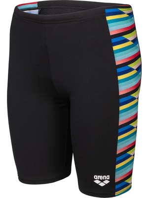 Arena Racing Stripe Swim Jammer Çocuk Siyah Yüzücü Mayosu 009012550
