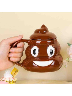 Poo Emoji Kupa Bardak – Eğlenceli ve Komik Tasarım, Seramik Kahve ve Çay Kupası, Ofis ve Ev Için Hediye, Emoji Temalı Büyük Boy Bardak
