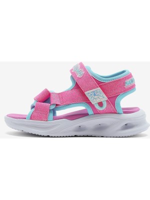 Skechers Sola Glow Sandal Büyük Kız Çocuk Pembe Işıklı Sandalet 303024L Hpaq