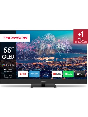 THOMSON 55QG6C14 55" 139 Ekran Uydu Alıcılı 4K Ultra HD Google QLED Plus TV
