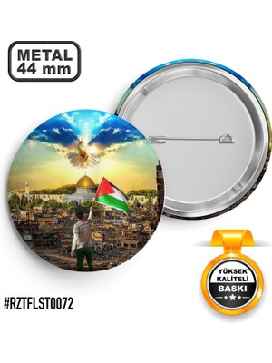 Sağlam Ajans Mescid-I Aksa Görsel Iğneli Rozet 44 mm
