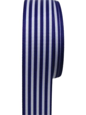 Dervis'İN Tafta Çizgi Desen Kurdele 25 mm Lacivert 1 Metre