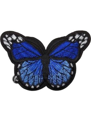 Aplike Ütü Ile Yapışan Kelebek Lacivert Arma 7x5 cm