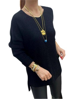 Lavella Kadın Simli Kazak 12557 BGL-ST04111