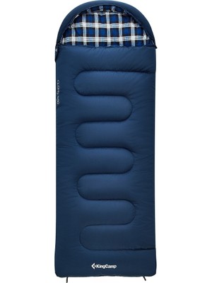Kingcamp Cloud 400 Ultra -15°c Geniş Uyku Tulumu Navy Sağ F.
