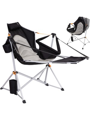 King Camp Kingcamp Orchid Lux Ayak Dayamalı & Salıncaklı Hamak Kamp Sandalyesi Bl/grey