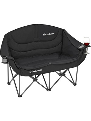 King Camp Kingcamp Loveseat Double Çift Kişilik Katlanır Kamp Sandalyesi Black