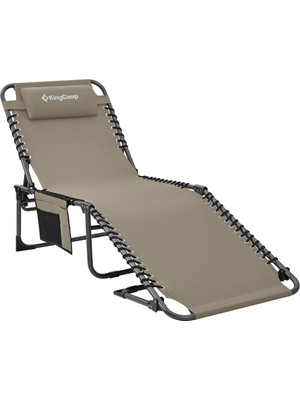 King Camp Kingcamp Berlin Classic Comfort Lounge 5 Kademeli Katlanır Şezlong Beige