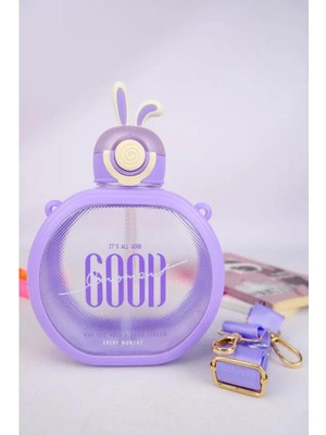 Çılgıntrend Tavşan Kulak Figürlü Askılı Sağlıklı Polikarbon Matara Suluk 700 ml