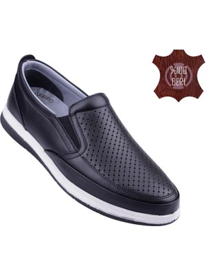 Hakiki Deri Ortopedik Delikli Erkek Günlük Ayakkabı 046
