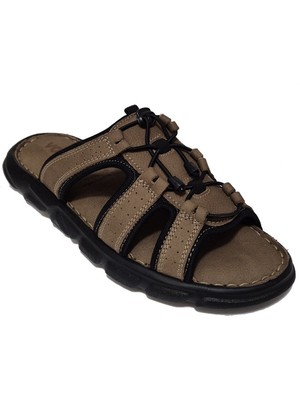 Voyager Lastik Bağlı  Deri Erkek Terlik 4721