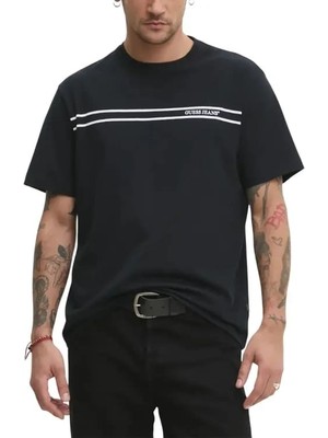 Guess Erkek Gj Chest T-Shirt - Siyah