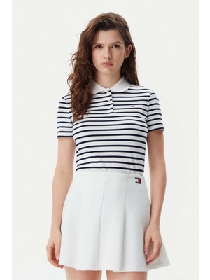Kadın Tjw Slim Fit Polo T-Shirt - Lacivert