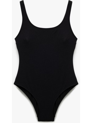 Koton Astarlı Hafif Destekli Kalın Askılı Yüzücü Mayo