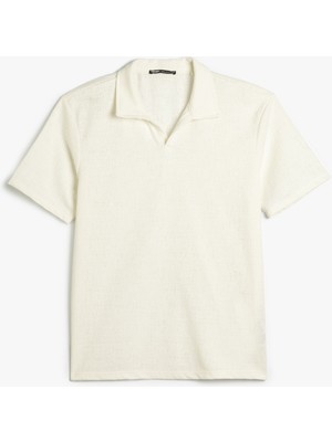 Koton Pamuklu Regular Fit V Polo Yaka Kısa Kollu Tişört