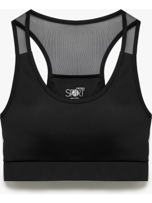 Koton Tül Detaylı U Yaka Slim Fit Sporcu Sütyeni