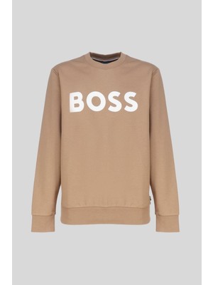Boss Regular Fit Erkek Sweatshirt Bej