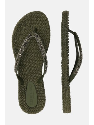 Ilse Jacobsen - CHEERFUL03G -  Flip Flop With Glitter-Army