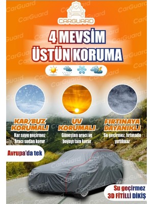 Carguard Ford Puma Uyumlu Premium Pro Araba Brandası Miflonlu Branda Oto Çadır Örtü