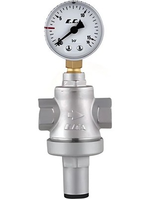 E.c.a 1/2 Manometreli Basınç Düşürücü Valf Pistonlu 602111005