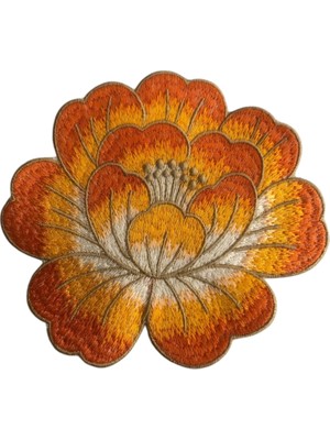 AGBTREND 2 Adet Turuncu Gül Nakışlı Sunum ve Kokteyl Peçetesi 14x13cm