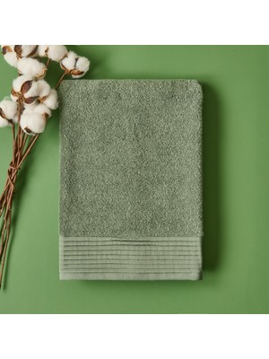 Evidea Soft Premium Yüz Havlusu - Haki - 50X90 cm