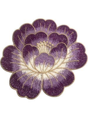 AGBTREND 2 Adet Mor Gül Nakışlı Sunum ve Kokteyl Peçetesi 14x13cm