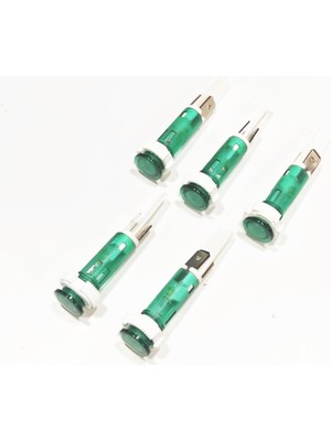 10MM Yeşil Sinyal Lambası Vidalı Soketli (5 Adet)